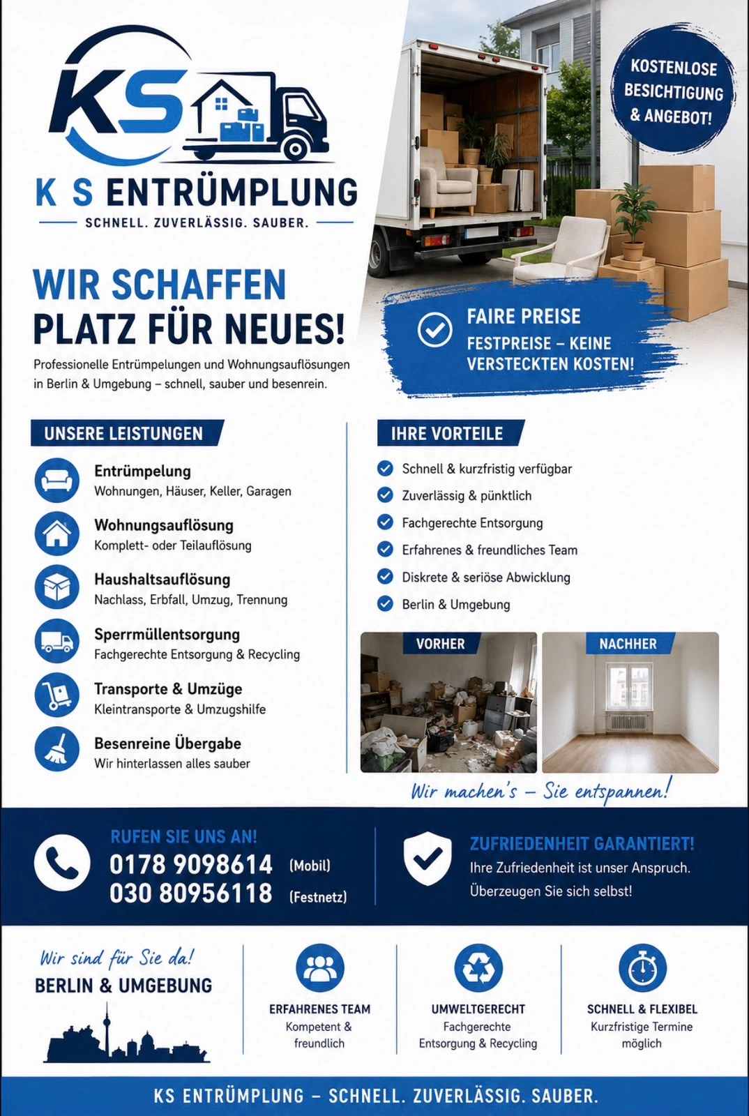 KS Entrümpelung Flyer Hintergrund