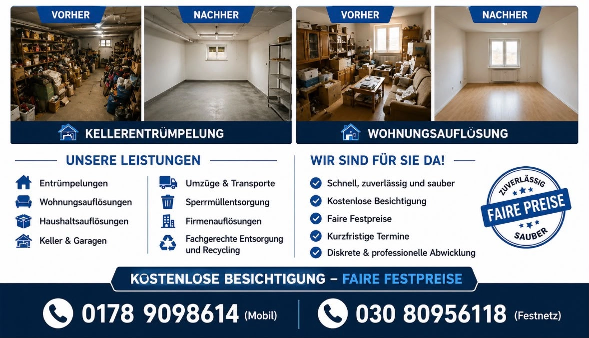 Visitenkarte KS Entrümpelung Rückseite